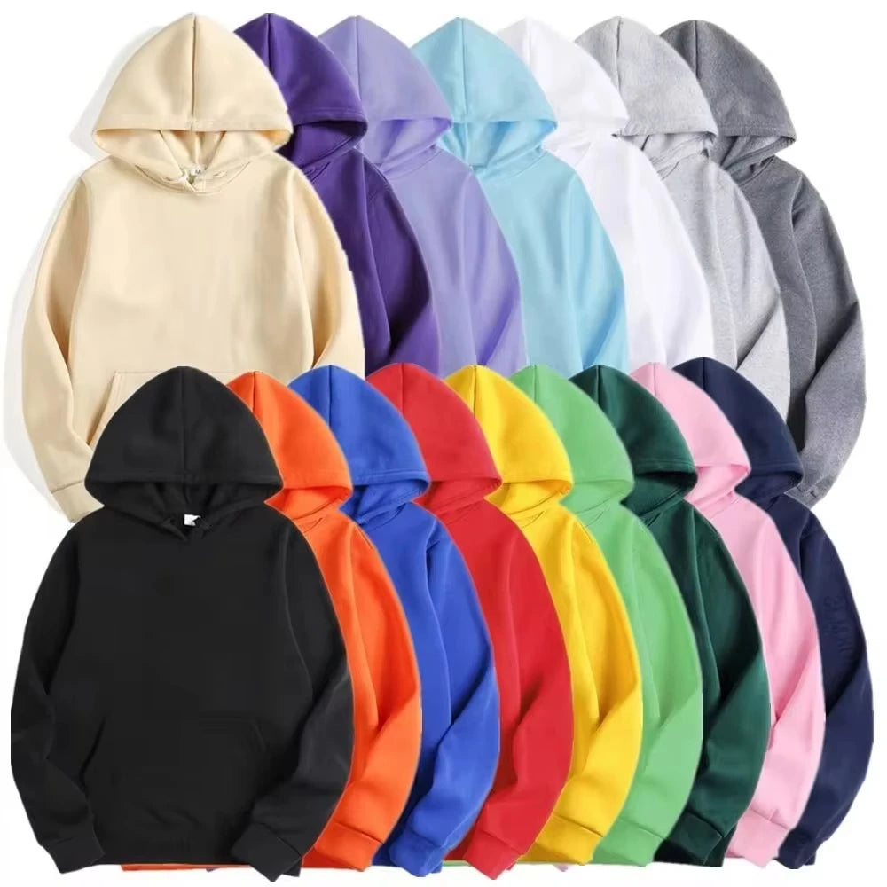 Fashion Trend Solid Color Hoodies Men's Autumn and Winter Hot Sale Casual Simple Comfortable Sweatshirts Daily Outdoor Wear