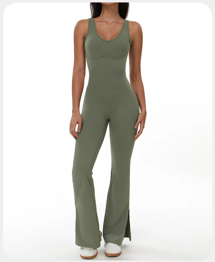 Backless Romper for Women Workout Set Sportswear Jumpsuit Fitness Bodysuit Women Tracksuit Gym Clothes One-piece Playsuit Set