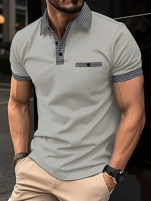 Summer New High-quality Men's Short-sleeved POLO Shirt Cool Breathable Business Casual Sweat POLO Shirt Men's Short-sleeved Tops