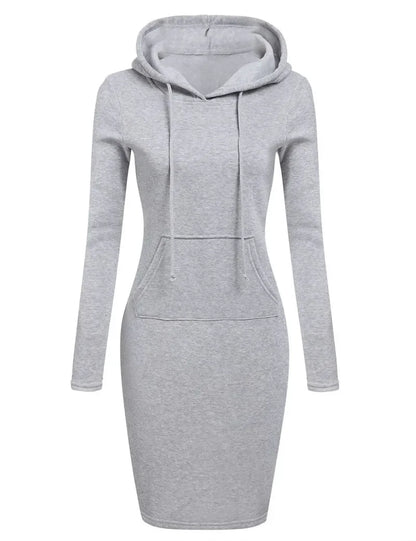 Autumn - Ready Ladies Hooded Dresses Blending Hoodie and Sweatshirt Elements for Fashionable Women's Wardrobe