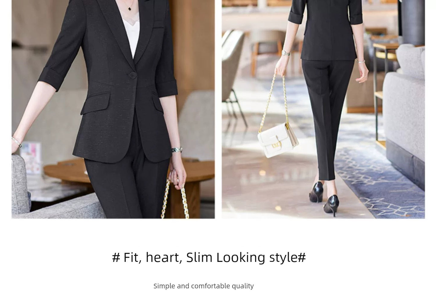 Red Summer New Elegant Hotel Manager Small Suit