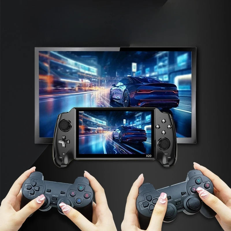 7-Inch Plants vs. Zombies Handheld Arcade Game Console with Dual Wireless Joystick Controllers: Nostalgic GBA & Classic FC Style