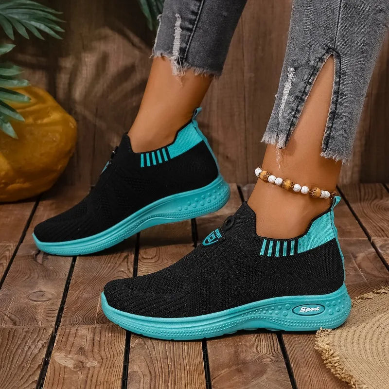 Ladies Shoes 2025 Fashion Slip-on Women's Vulcanize Shoes New Color Matching Breathable Hot Sale Light Comfortable Casual Shoes