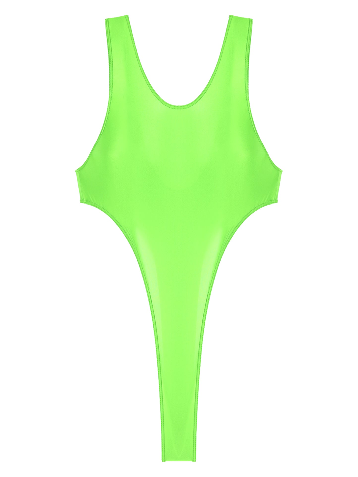 Womens Swimsuit 2022 New Glossy One-piece Swimming Bathing Suit Backless High Cut Bodysuit Sportwear Beachwear Swimwear