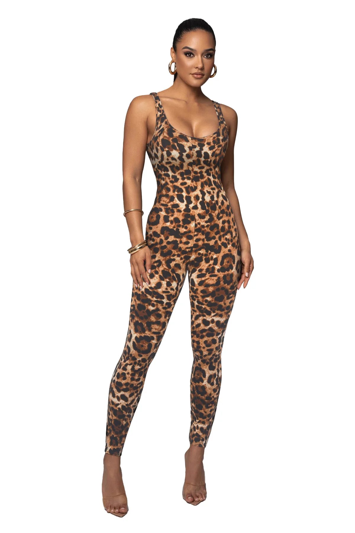 Sexy Sling Sleeveless Backless Snake Print/Leopard Print Jumpsuit for Women Skinny Fashion Nightclub Party Wear Sexy Streetwear