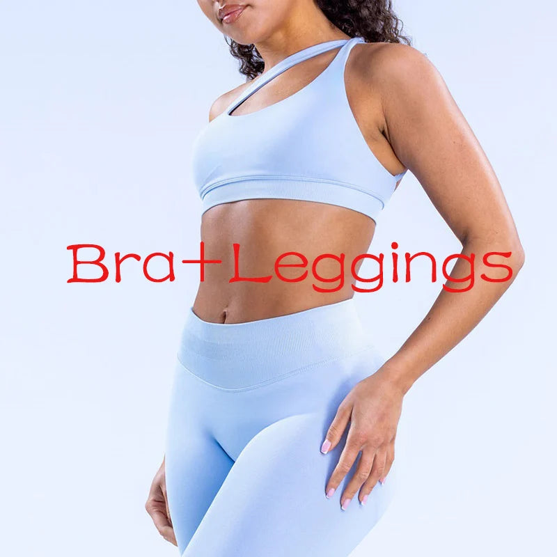 Workout Sports Bra+High Waist Leggings Gym Clothing Seamless Sports Suits Women's tracksuit Fitness Suit Yoga Sets Sportswear