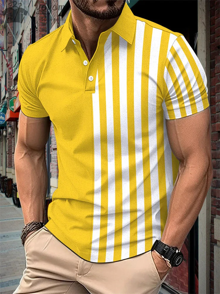 Summer New Men's Casual Sports Short Sleeved Polo Shirt Fashionable And Comfortable T-Shirt Men Breathable Polo Shirt Men's Tees