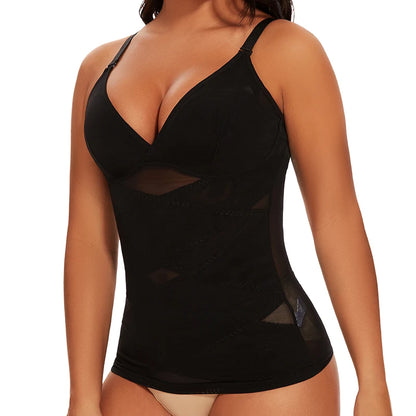 Body Shaper for Women Tummy Control Shapewear Compression Tanks Cami Tops V-Neck Camisoles Seamless See Through Waist Shaper