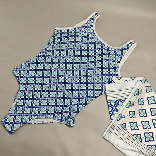 2025 Luxury Design Women's Scarf Swimsuits Italian Designer Brand Sexy Beach Scarf Bikini Set