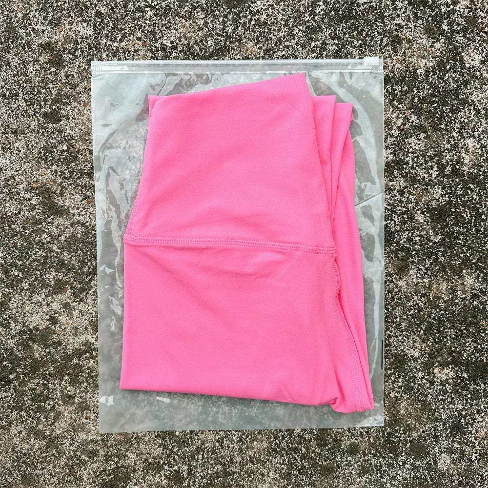 Solid Color Back Waist Pocket High Waist Yoga Legging Women Sport Cropped Pants Butter Athletic Gym Comprehensive Training Jog