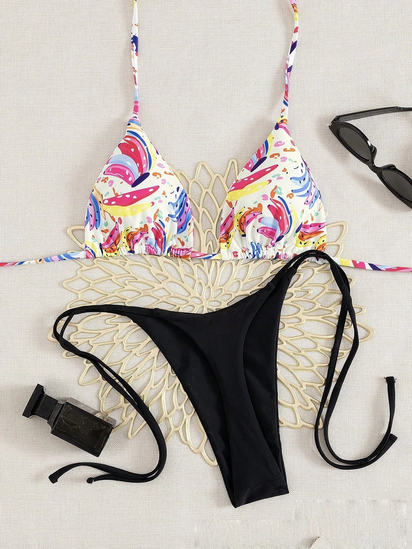 Bikini Print Swimsuit Beach Sexy Ladies Swimwear Seaside Vacation