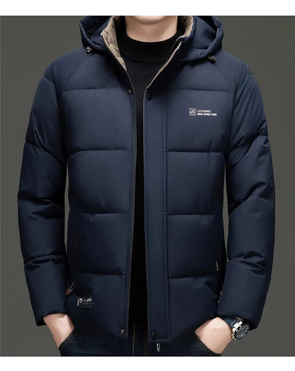 Top Grade Designer New Brand Men Parka Jacket Thick Casual Fashion Hooded Cropped Windbreaker Quilted Bubble Coats  Mens Clothes