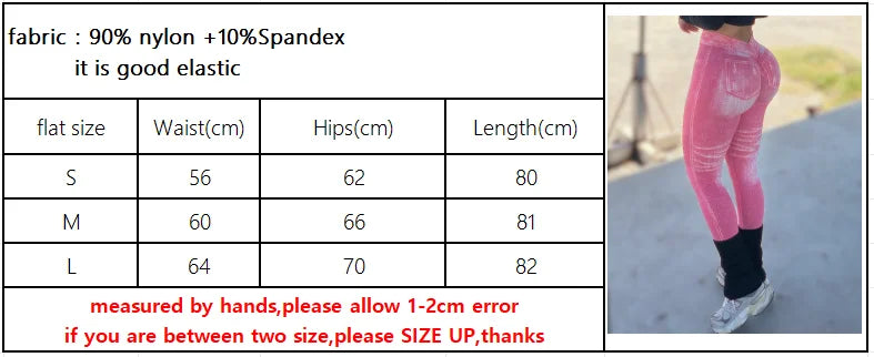 Women V Back Gym Leggings Faux Denim Jeans  Athletic Workout Leggins Elastic Seamless Training Yoga Pants Sports Fitness Tights