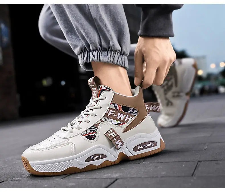 Luxury High Top Men's Vulcanized Shoes Winter Casual Sneaker for Men Ankle Boots Platform Designer Skateboard Tenis Masculino