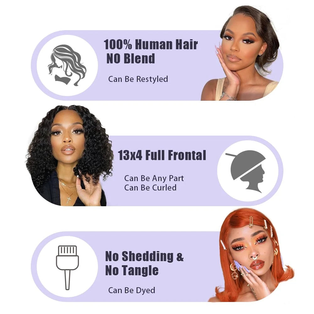 Bob Wig Human Hair 180 Density Glueless Wigs Human Hair Pre Plucked Pre Cut Glueless Wigs Human Hair 13x4 Hd Lace Closure Wigs