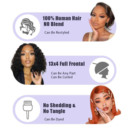 Bob Wig Human Hair 180 Density Glueless Wigs Human Hair Pre Plucked Pre Cut Glueless Wigs Human Hair 13x4 Hd Lace Closure Wigs