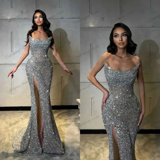 Glitter Evening Dresses Luxury Prom Dress Back To School Season Sequin Robes Cocktail Charming Vestidos De Gala Customized 2026