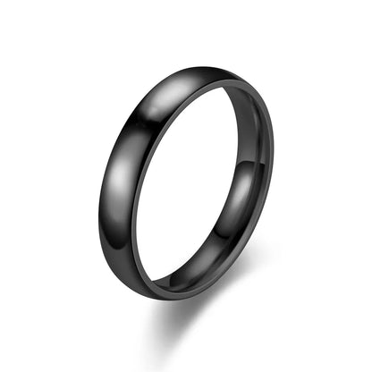 Fashion Charm Jewelry Ring for Men Women Stainless Steel Black Rings Wedding Engagement High Quality Matte Male Accessory