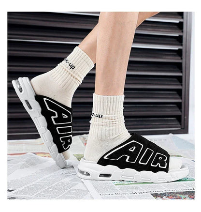 Men Air Cushion Design Slide Man Summer PVC Soft Non-slip Men's Sports Slippers New Slippers for Men Flip Flops Chanclas Hombre