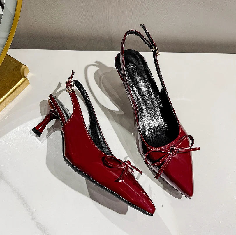 2025 New Arrival High Heels Summer Fashion Buckle Pointed Heel Sandals Women Comfort Simplicity Stilettos Sandalias De Mujer 40