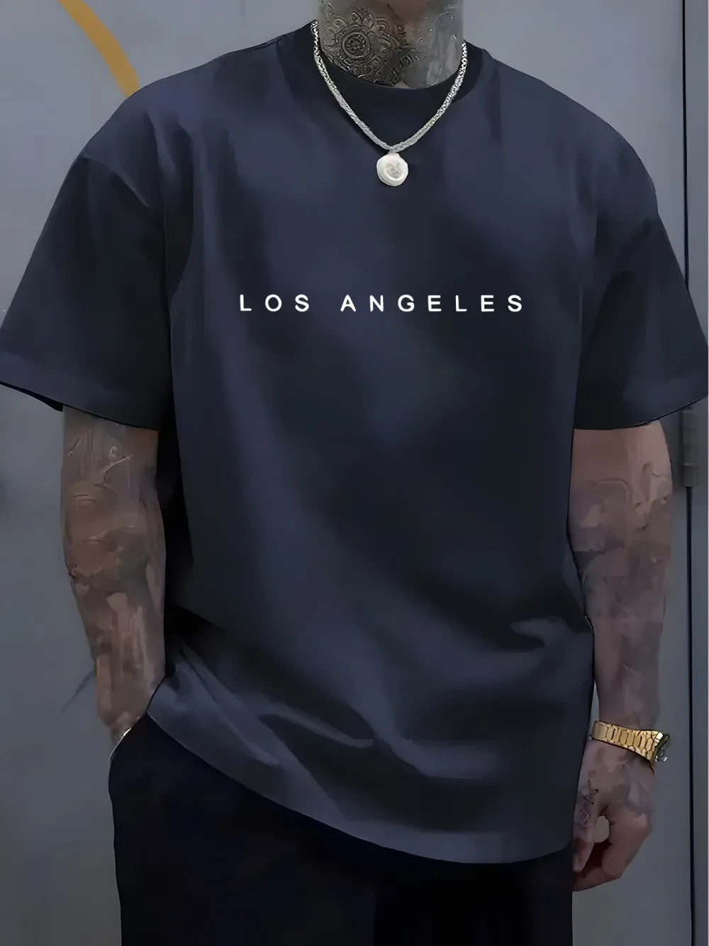 American style new summer men's letter printed comfortable and breathable round neck T-shirt outdoor casual top