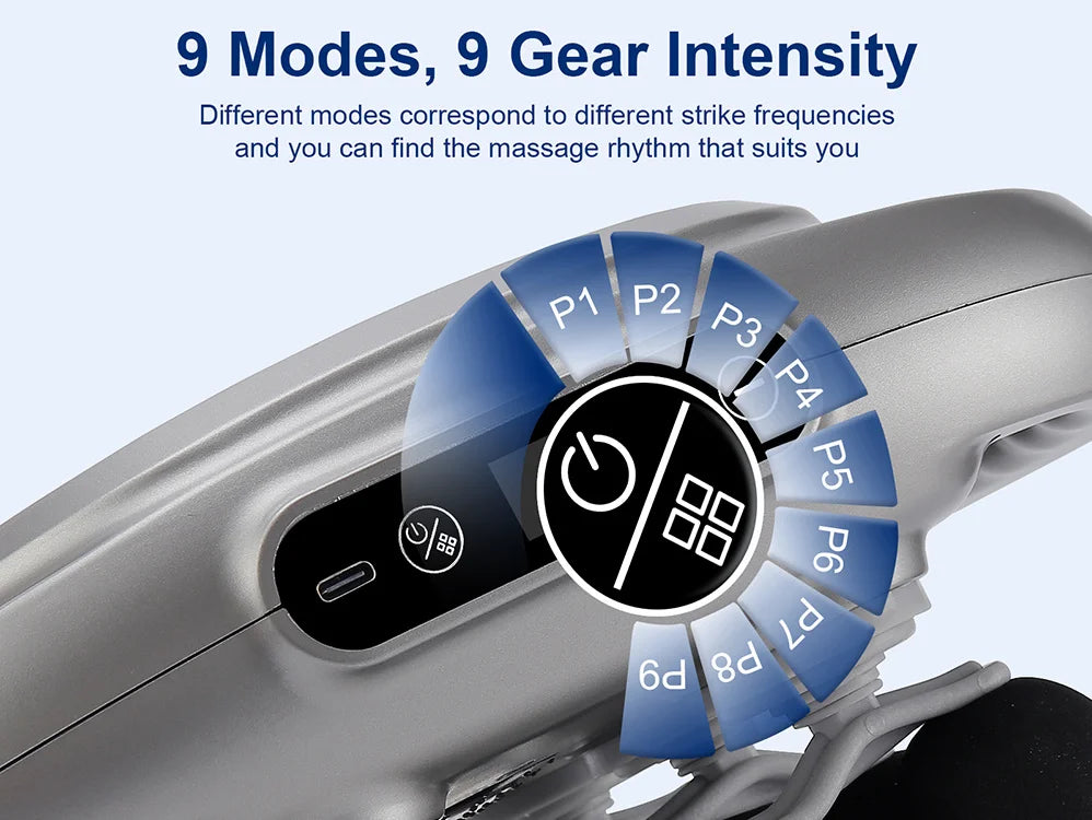 12-Head Fascia Gun High-Frequency Vibration Body Massage Gun Back and Waist Massager Neck Shoulder Massager Muscle masajeador