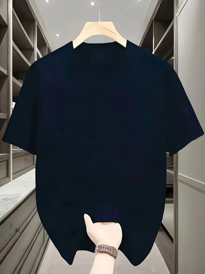 High-quality Digital 404 Print Men Plus-size T-shirt Outdoor Street Fun Sport Casual Trendy Gothic Pure Cotton Short-sleeve Top