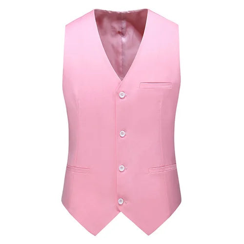 YASUGUOJI New Wedding Dress High-quality Men's Fashion Design Suit Vest Plus Size Men's Business Casual Suit Vest 15-colors