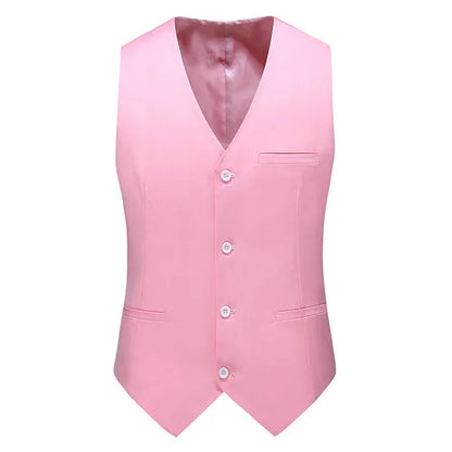 YASUGUOJI New Wedding Dress High-quality Men's Fashion Design Suit Vest Plus Size Men's Business Casual Suit Vest 15-colors