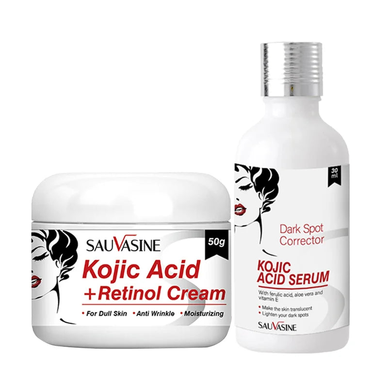 Kojic Acid Retinol Cream Skin Whitening Cream Remove Dark Spots Anti Aging Brighten Moisturizing Nourishing Facial Skin Care