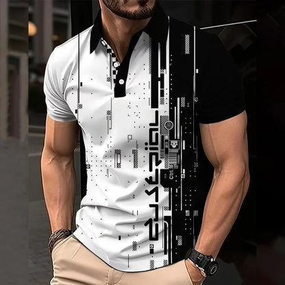 Classic Men's T-shirt Graphic Print Outdoor Casual Round Neck Short Sleeve Top Street Fashion T Shirt Male Oversized Clothing