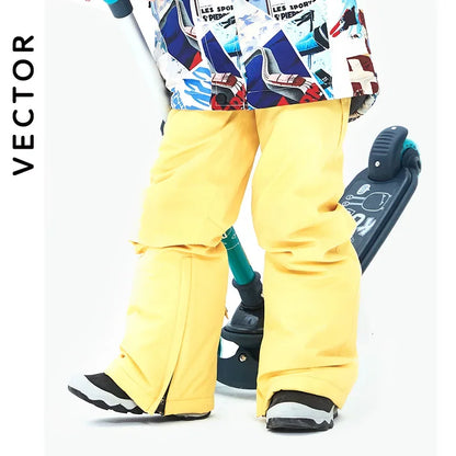VECTOR Ski Pants Boys Girls Children Outdoor High-quality Windproof, Waterproof and Warm Snow Winter Ski Snowboard Pants Brand