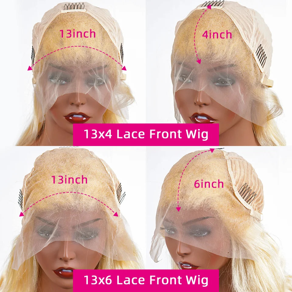 40 Inch 613 Hd Lace Frontal Wig 13x6 13x4 Blonde Straight Lace Front Wigs Human Hair Brazilian Colored Human Hair Wigs For Women