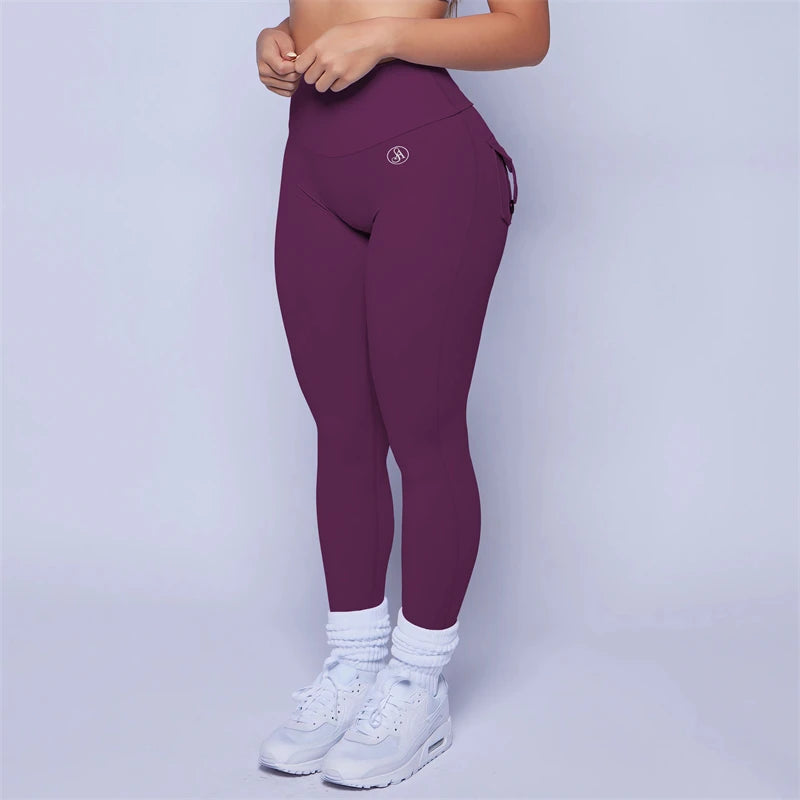 2026 Allure The Band Gym Leggings Women High Waist Tights Pants Peach Hip with Pockets Women Workout Gym Leggings ATB Yoga Pants