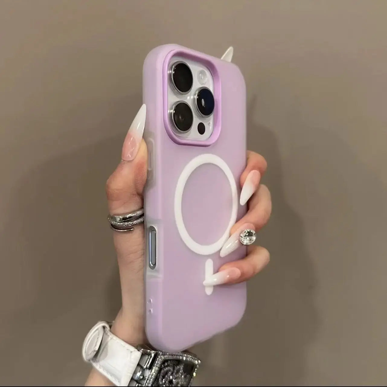 Luxury Candy Magsafe Wireless Charge Matte Phone Case For Samsung Galaxy S25 Plus S24 FE S23 S22 Ultra 5G Magnetic Bumper Cover