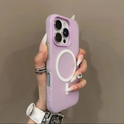 Luxury Candy Magsafe Wireless Charge Matte Phone Case For Samsung Galaxy S25 Plus S24 FE S23 S22 Ultra 5G Magnetic Bumper Cover