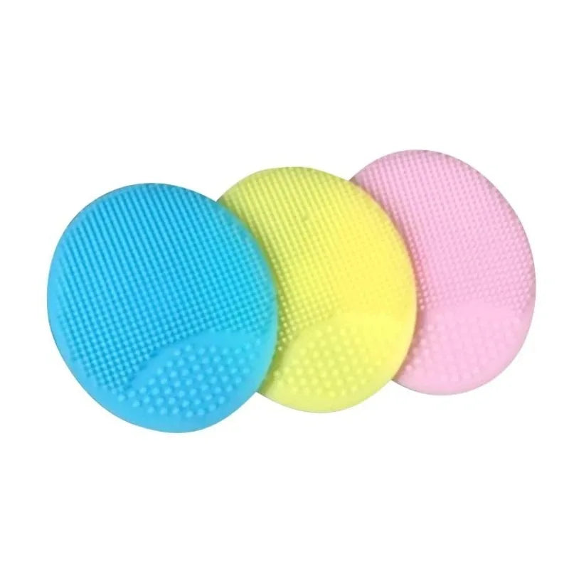 New Silicone Face Wash Brush Clean Pores Baby Shampoo Brush Baby Bath Brush Soft Hair Round Shampoo Comb Home Use