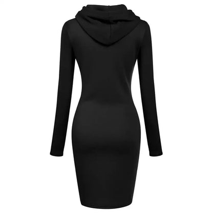 Autumn - Ready Ladies Hooded Dresses Blending Hoodie and Sweatshirt Elements for Fashionable Women's Wardrobe