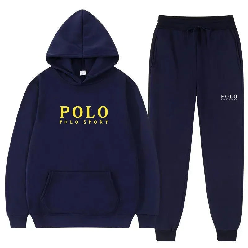 Autumn and Winter 2025 New Men's casual Set outdoor fashion jogging men's and women's hooded sweatshirt and pants 2-piece set