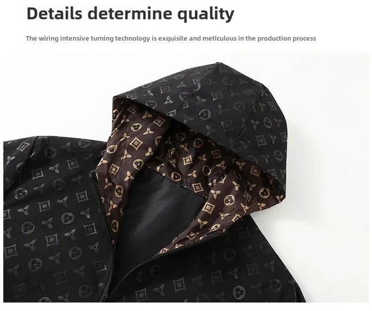 Spring 2025 Men's Thin Hooded Jacket Stylish Sun Protection Outerwear Youthful Male Casual Wear Comfortable Regular Length