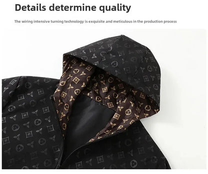 Spring 2025 Men's Thin Hooded Jacket Stylish Sun Protection Outerwear Youthful Male Casual Wear Comfortable Regular Length