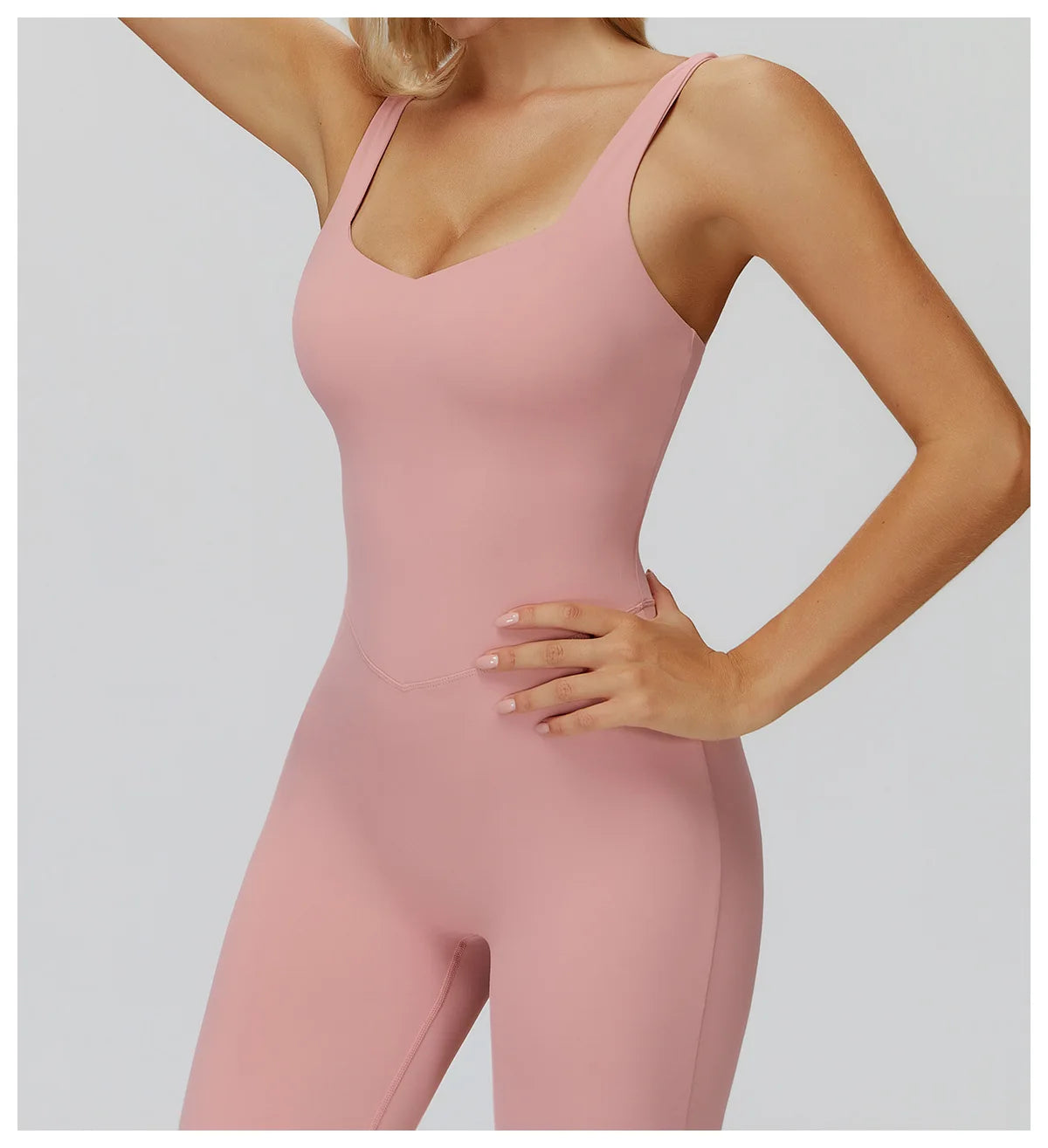 Sexy Back V Jumpsuit Gym Set Women Training Yoga Suit Sportswear Women Sports Jumpsuit Fitness Rompers Stretch Workout Bodysuits