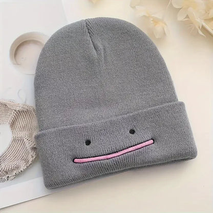 Knitted Beanies Hats Lovely Alien Ghost Skull Embroidery Cap for Autumn Winter Men Cap Warm Melon Cap Street Head Women Gifts
