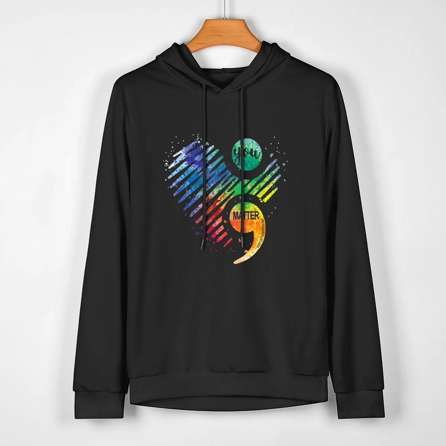 Suicide Prevention Awareness Heart Hoodie men's sweat-shirt set japanese style men's coat new in hoodies & sweat-shirt