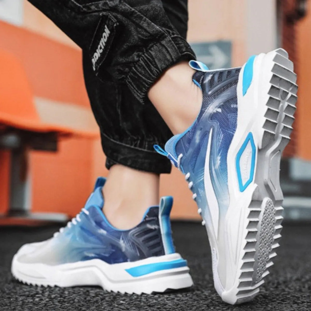 Men's Fashion Basketball Shoes - Air Cushion Shock-Absorbing Non-Slip Breathable Sneakers for Outdoor Sports & Daily Wear