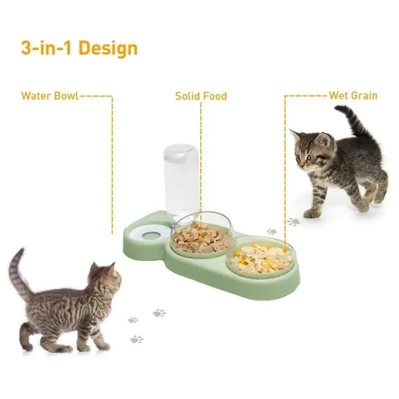 Pet Automatic Feeders 3 Bowl Pet Water Dispenser Feeders Large-diameter Dog Basin Cat Bowls Pet Automatic Feeders Wholesale