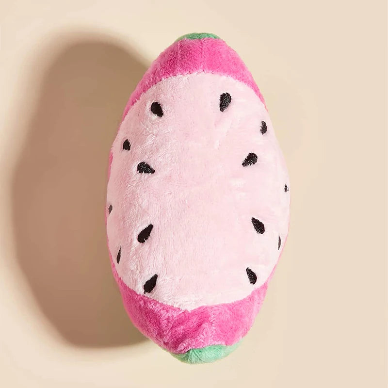 1 sliced watermelon pet plush toy for dogs and cats to interact and play