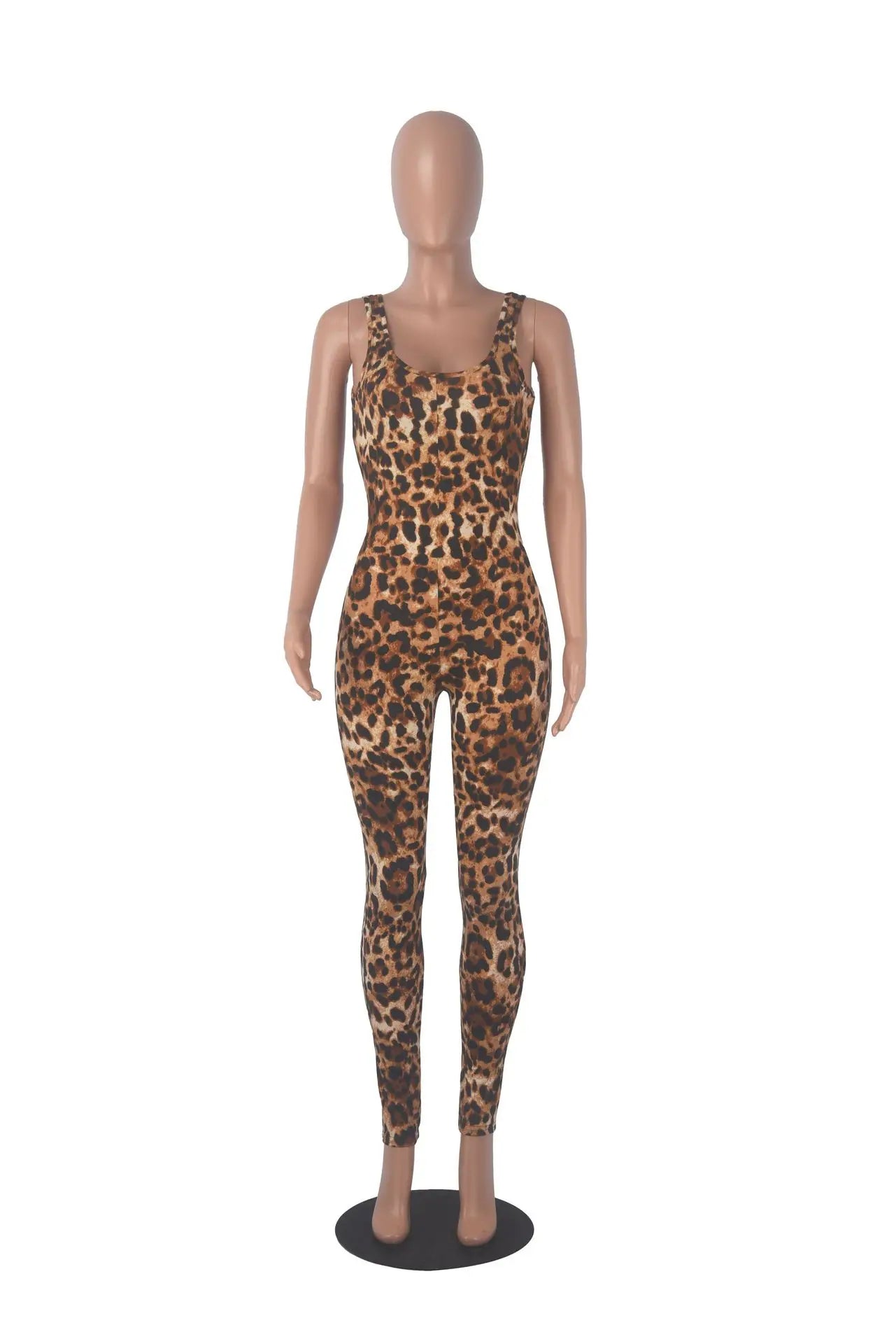 Sexy Sling Sleeveless Backless Snake Print/Leopard Print Jumpsuit for Women Skinny Fashion Nightclub Party Wear Sexy Streetwear