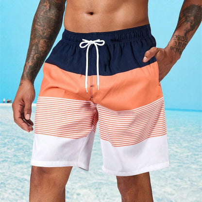 Sea Beach Casual Classic Stripe Beach Shorts For Men Loose Breathable Quick Dry Sport Board Short Summer Fashion New Short Pants
