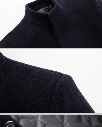 TFETTERS Brand Trench Coat Korean Fashion Business Casual Stand Collar Long Jackets for Men 2025 Autumn Windbreaker Winter Coats